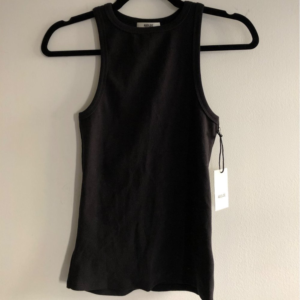 AGOLDE Black Rib Tank